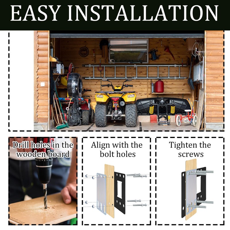 Hicarer 12 Pcs E Track Accessories Back Plate Set E