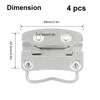 Eilumduo 4Pcs Ring Chest Handles, Stainless Steel Wooden Box Pull