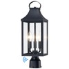 18.62'' Dusk to Dawn Post Light Outdoor, Large 3-Light Lamp