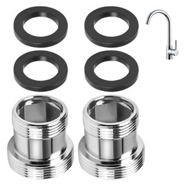 Gardena Double Thread Tap Adapter M18 to M22, Pack of 2, Garden Hose Adapter, Thread Adapter Tap Adapter from 18 to 22, Tap Connection Adapter Male Thread