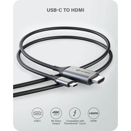 ALOGIC Ultra USB-C (Male) to HDMI (Male), 4K@60Hz 2M Grey (Space Grey)