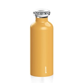 Guzzini - On The Go Energy Thermos Flask, Stainless Steel Ochre, Diameter 7.3 x Height 21.2 cm | 500 cc - 116700165