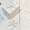Jwssor Glitter Tissue Paper,50x35cm White Tissue Paper,20sheets Christmas Glitter Tissue