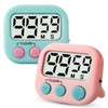 Glochin 2 Pcs Digital Timer for Kids, Magnetic Countdown Kitchen