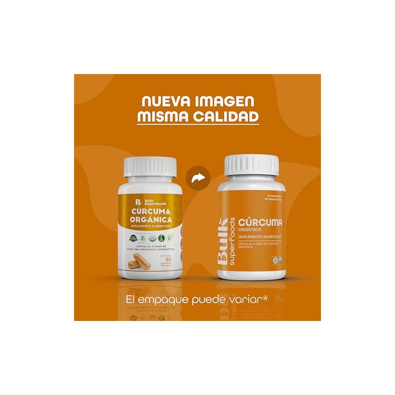 BULK SUPERFOODS Cúrcuma Suplemento Alimenticio 100 Natural