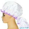 G2PLUS Waterproof Shower Cap, Pack of 2, Double Layer Shower