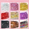 USHUIUS Hair Tinsel Clip in 12Pcs Pink Tinsel Hair Glitter