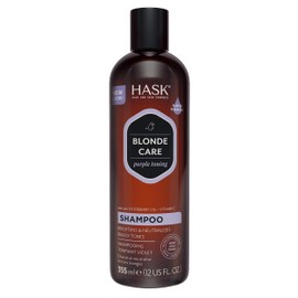 HASK, Shampoo Tonificador Morado, para Cabello Rubio, Neutraliza los Tonos Amarillentos y Cobrizos, Libre de Sulfatos, Parabenos, Ftalatos y Gluten,