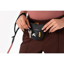OllyDog Goodie Treat Bag, Dog Treat Pouch, Waist Belt Clip for Hands-Free Training, Magnetic Closure, Dog Training and Behavior Aids, Three Ways to Wear (Raven S'25)