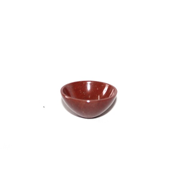 Jet International Natural Red Jasper Bowl 2 Inch Gemstone A + Hand Carved Rare Crystal Therapy Image is for reference only.