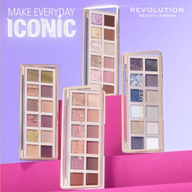 Makeup Revolution, The Smokey Icon Grunge Eyeshadow Palette, Cream, Matte & Shimmer Finishes, 12 Blendable Shades