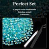 BELLEBOOST 1500pcs 6mm Resin Rhinestones Bulk, Transparent Lake Blue AB