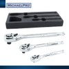 MichaelPro 3-Piece Quick-Release Ratchet Set with Teardrop Head, 90 Tooth