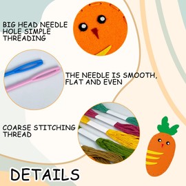 Felt Sewing Kit for Children, DIY Sewing Kit Children's Animal Shapes for Children, Educational Beginners, for Cuddly Toys, DIY Craftsman Set for Children, for Children and Beginners, Animals Sewing