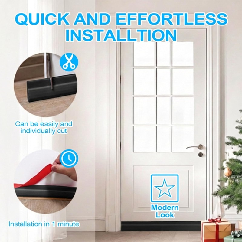 Door Draft Stopper Set - Door Bottom Seal - Door