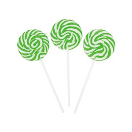 Green and White Swirl Pops Suckers - 24 Individually Wrapped Lollipops - St. Patrick's Day, Party and Candy Buffet Supplies
