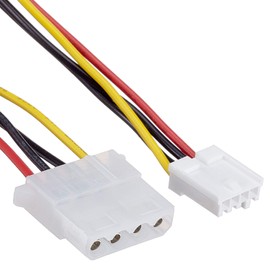 Delock Y-Power SATA Male Cable 15 Pin > 4 Pin Molex Female + 4 Pin Floppy