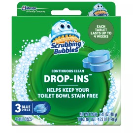 Scrubbing Bubbles Continuous Clean Drop-In Toilet Bowl Cleaner 3 count Tablet