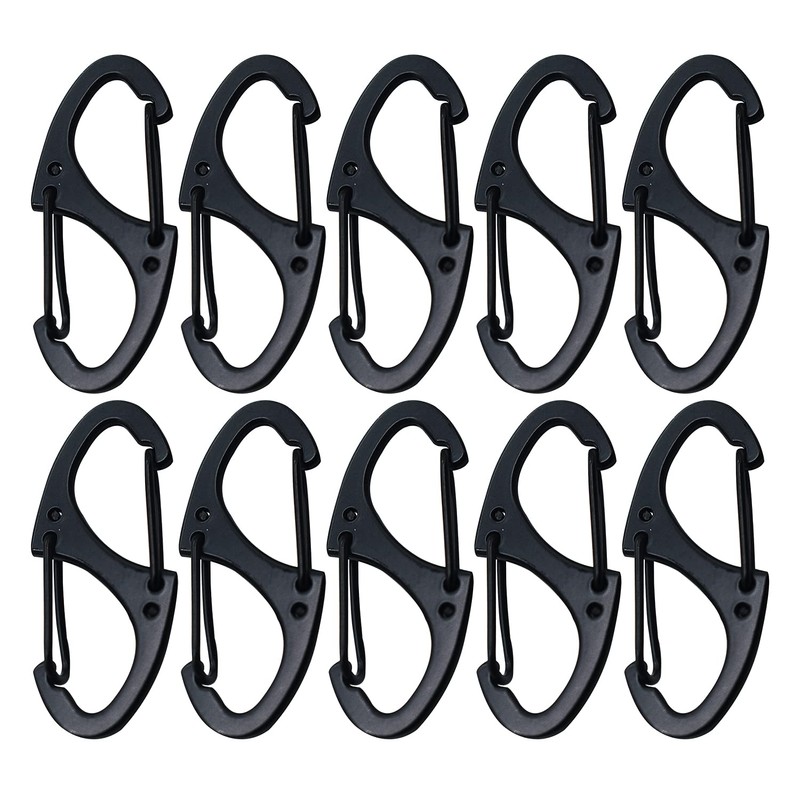 Bytiyar Small Carabiner Clips 1.6 inch(41mm) Metal Double Sided Spring