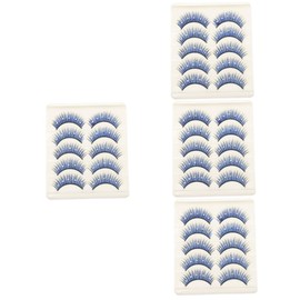 POPETPOP 20pares Pestañas Postizas Coloridas Con Brillantes De Extensiones Para Maquillaje De Cosplay y Festivales Largas y Dramáticas Fáciles De Aplicar y Retirar