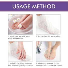 Mascarilla Exfoliante Para Pies, 2 Pares, Lavanda Deja Pies Suaves Como Bebé, Para Pieles Agrietadas y Secas, Elimina Callos y Piel Muerta