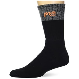 Centric Brands Men's 2-Pack Colorblock Boot Crew Socks, Black, Large