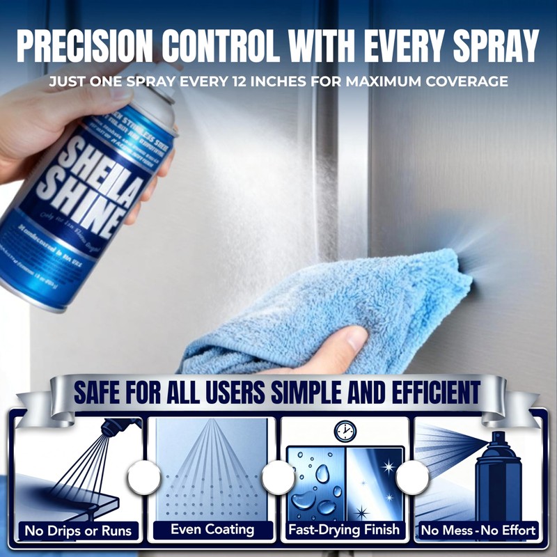 Sheila Shine 3oz Stainless Steel Cleaner and Polish - Cleans,