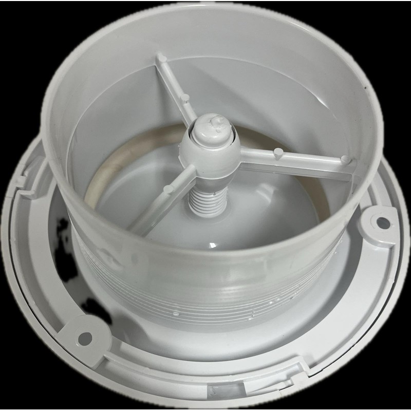 Adjustable Round Plastic HVAC Wall-Ceiling Air Vent Cover, 5" Neck,