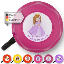 Children's Bicycle Bell - Princess/Pink - Funny Bicycle Bell Girls Bicycle Bell Children's Bike, Bell Bicycle Children and Balance Bike - Rings Loud, Easy Assembly