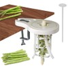 Spargelschäler mit 6 Präzisionsklingen,Spargelschäler Hobel,Gemüse Asparagus Peeler Spargelschälmaschine,Schraubzwinge & Stößel,