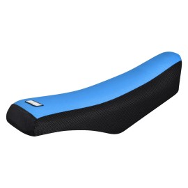 Kawasaki Tecate KXT 250 ATC Seat Gripper Cover 1984 1985 Black/LtBlue Stand #280