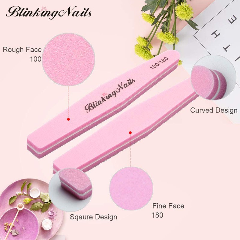 Nail Buffer for Nails 100/180 Grit Sponge,Nail Files and Buffers