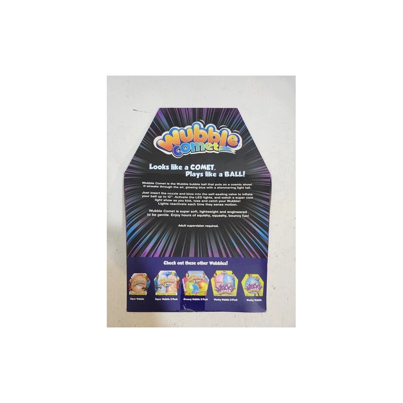 Wubble New Wubble Comet 12” Motion Activated Light Up Blue