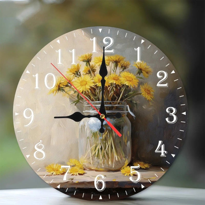 Luxury Custom Wood Wall Clock 25cm Square with Inlaid Detailssheet