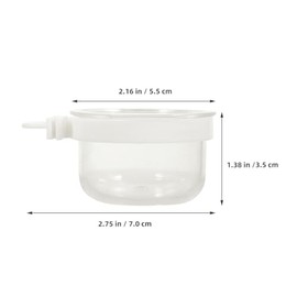Balacoo - 10 comederos para pájaros pequeños y agua para loros, práctico recipiente para colgar, acrílico, para pájaros, loros, cacatúas, cacatúas, 10 unidades