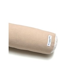 Blausberg Baby - Side Sleeper Pillow in 100% Muslin Cotton, Neck Roll, Cuddly Snake, Nursing Pillow, Draught Pillow in Dark Blue (Beige, 60 cm)