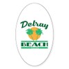 CafePress Delray Beach, Florida Oval Car Bumper Sticker
