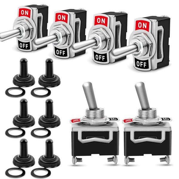 Gebildet Toggle Switch 10A/12VDC, 6A/24VDC, ON/OFF Rocker Switch, SPST 2-pin