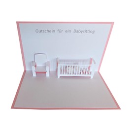 Pop Up Card - Voucher for Babysitting