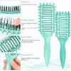 Cepillo Para Cabello Rizado 2 Piezas, Peine Desenredante Antitirones, Cepillo