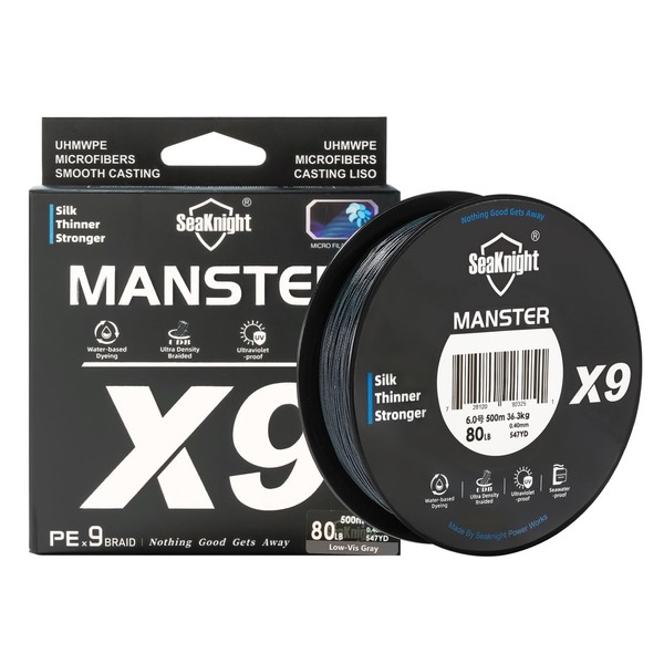 Seaknight X9 9 Strands Braided Lines 500M Smooth PE Braid