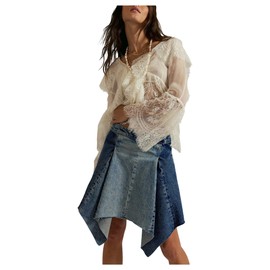 Free People Women's We The Free Wild River Handkerchief Skirt, Small Talk