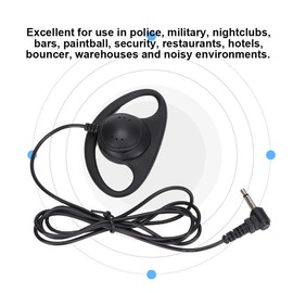 Tangxi 5PCS Two Way Radios Earphones 3.5mm Mono Plug Jack Earpiece Headset with 2 Ways Radio(APX,XTS) for The Following Portable Two Way radios