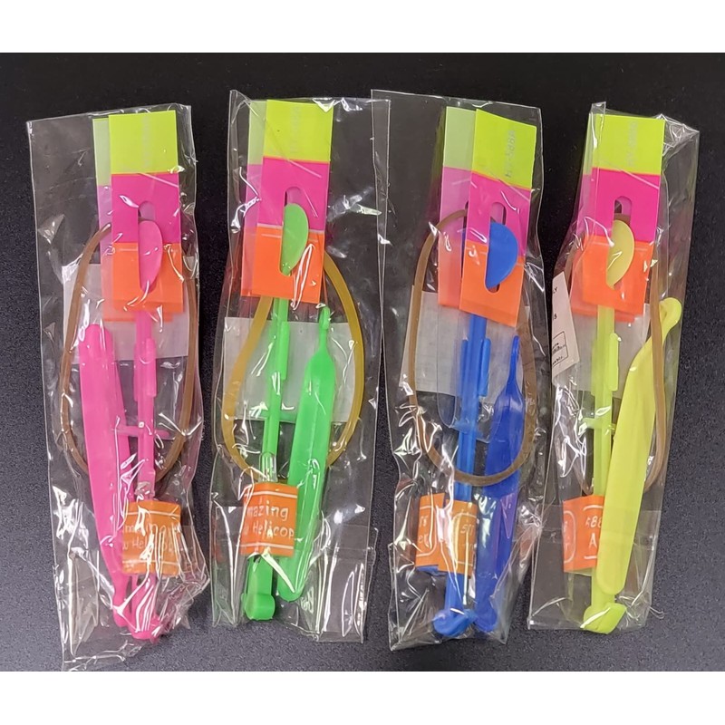 American WIT Cool LED Light Up Helicopters (Multicolored) Slingshot Style