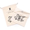 Bread Bag Plastic Lined Size 44x35 cm | 2 Pack