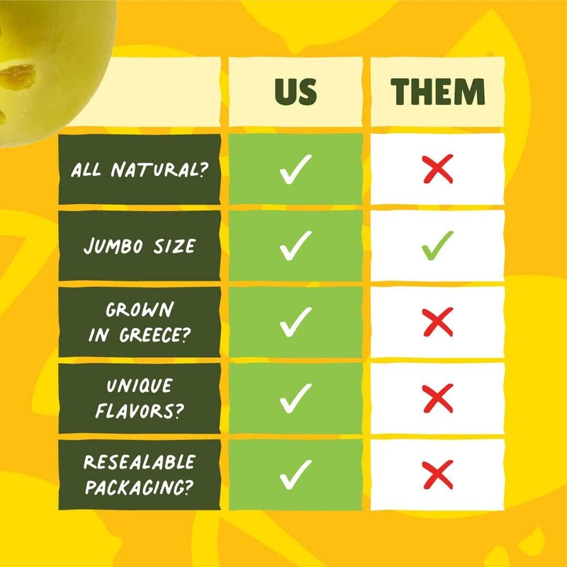 Freestyle Snacks Lemon Garlic Green Olives, 4 OZ