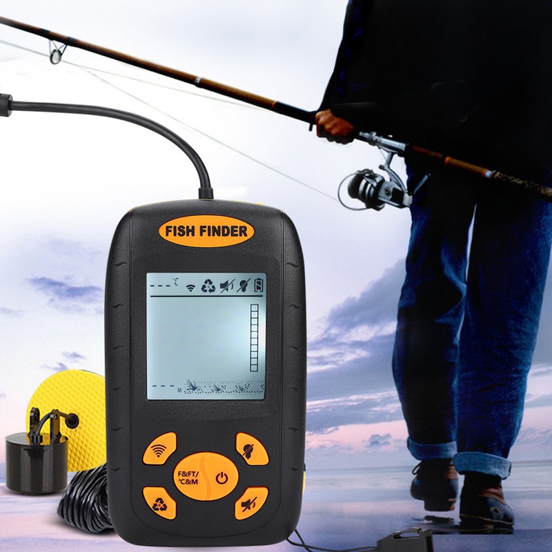 Sonar Frequency Fish Finder Fishing Sensor Underwater Transducer Fishing Accessory