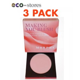 Morphe Making You Blush Sculpting Powder Blush by Morphe (Playful Pink) 3 Pack