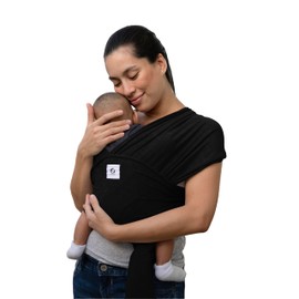 ELDOMA Black Baby Wrap Carrier - Lightweight, Breathable Baby Sling, Hands Free Baby Carrier Sling, Baby Carriers for Newborn, Infant