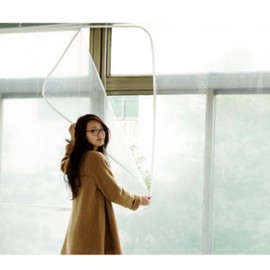 Odorless Windproof Vinyl Window Curtain & Blocker Veranda Translucent (Extra Large)